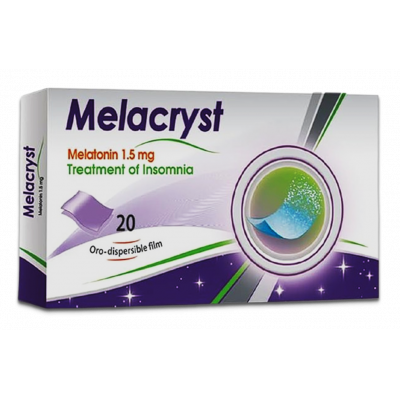 MELACRYST 1.5 MG ( MELATONIN ) 20 ORO-DISPERSIBLE FILMS